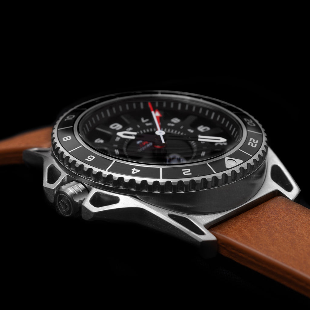 GMT-01 - AUTOMATIC GMT WATCH WITH ITALIAN LEATHER STRAP – Bonds